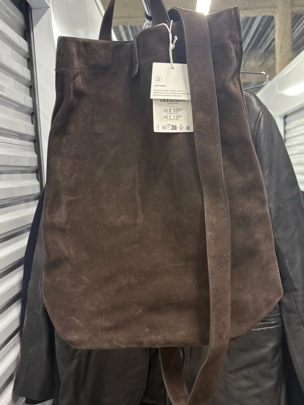 Zara leather backpack